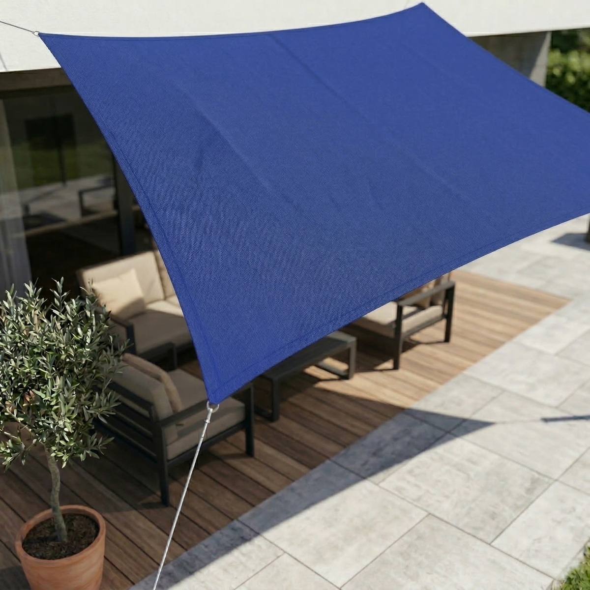 Schaduwdoek rechthoekig waterdicht en UV-werend voor terras en balkon - foto 13
