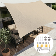 Schaduwdoek rechthoekig waterdicht en UV-werend voor terras en balkon - foto 15