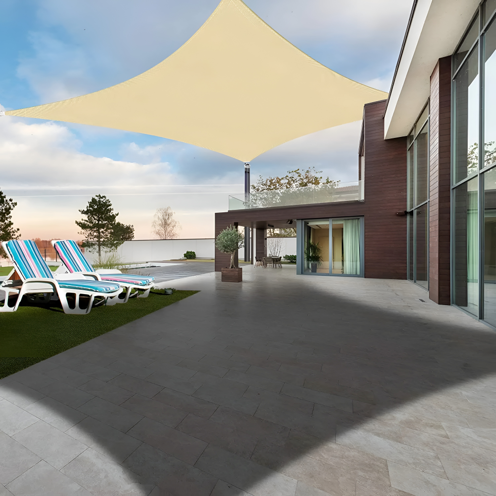 Schaduwdoek rechthoekig waterdicht en UV-werend voor terras en balkon - foto 3