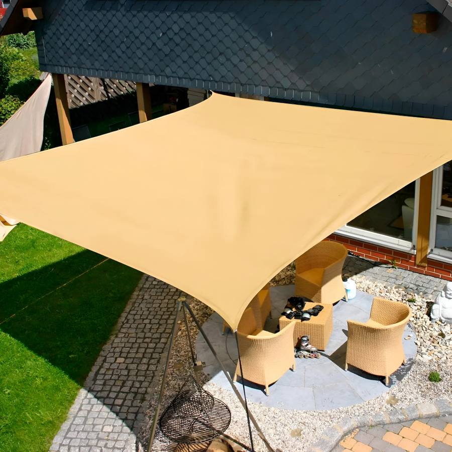 Schaduwdoek rechthoekig waterdicht en UV-werend voor terras en balkon - foto 4