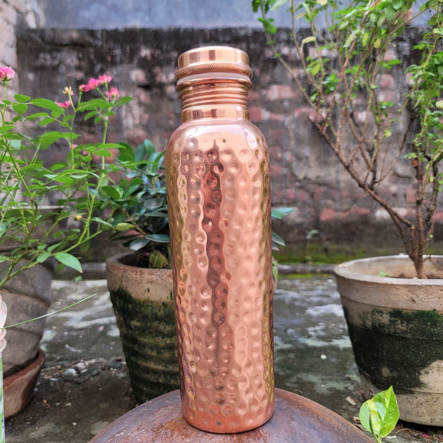 Gehamerde drinkfles 800 ml koperkleur, lekvrij - foto 3