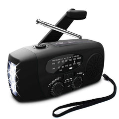 Noodradio met slinger, zonnepaneel, zaklamp en powerbank - foto 2