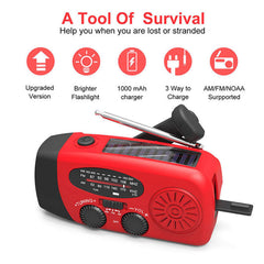 Noodradio met slinger, zonnepaneel, zaklamp en powerbank - foto 8