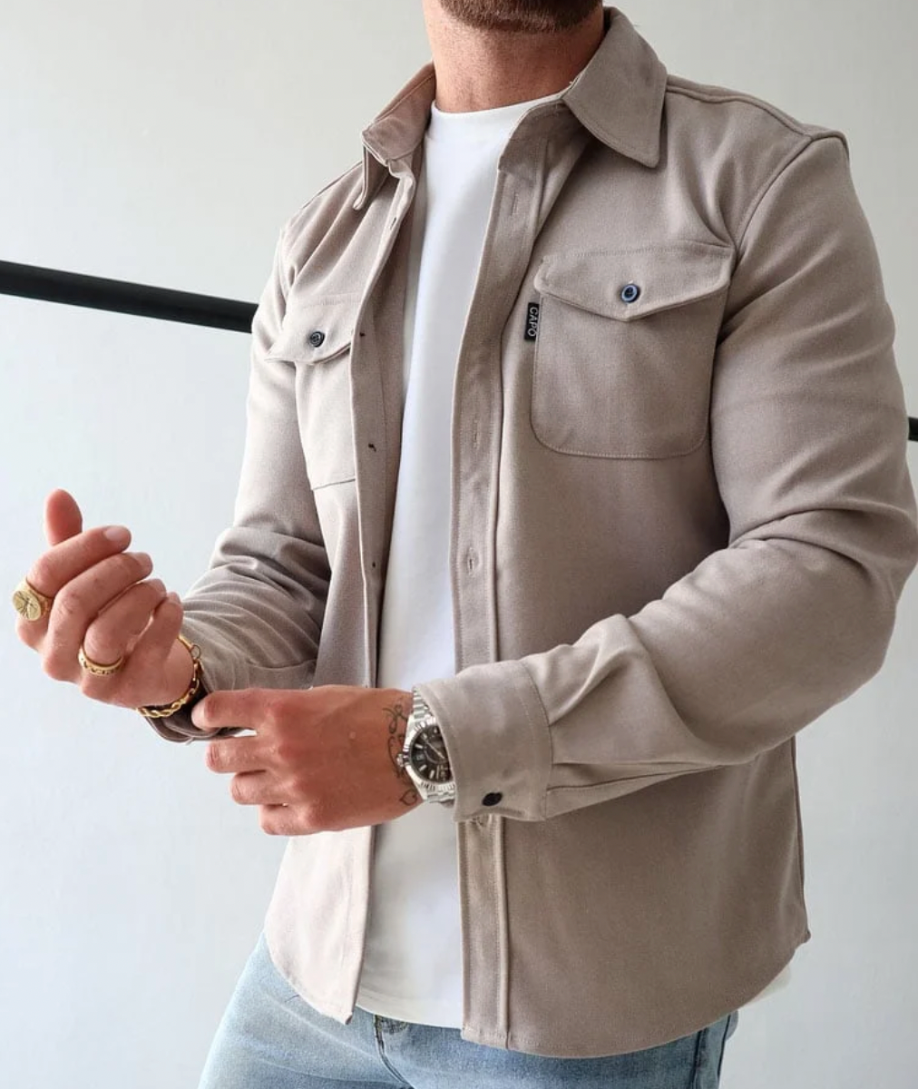 Overshirt heren met borstzakken - foto 2