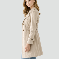 Lichte trenchcoat dames, getailleerd - foto 3