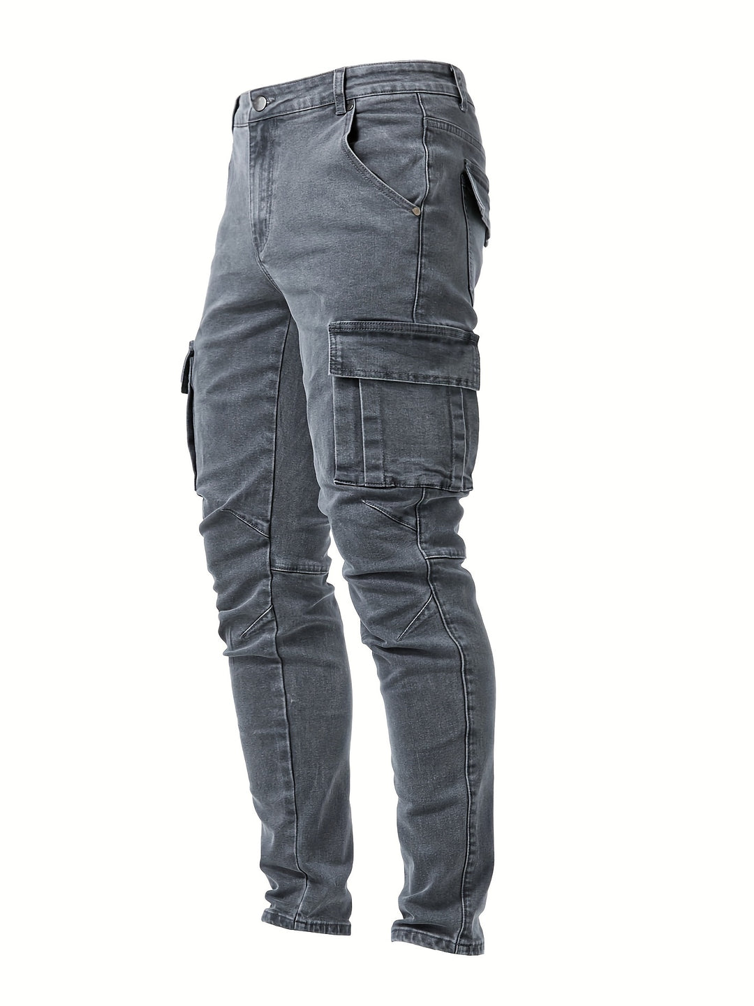 Cargo jeans heren met stretch, slim fit - foto 4