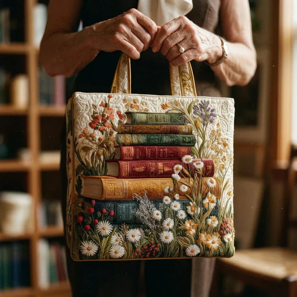 Shopper met bloemmotief, gewatteerd - foto 2