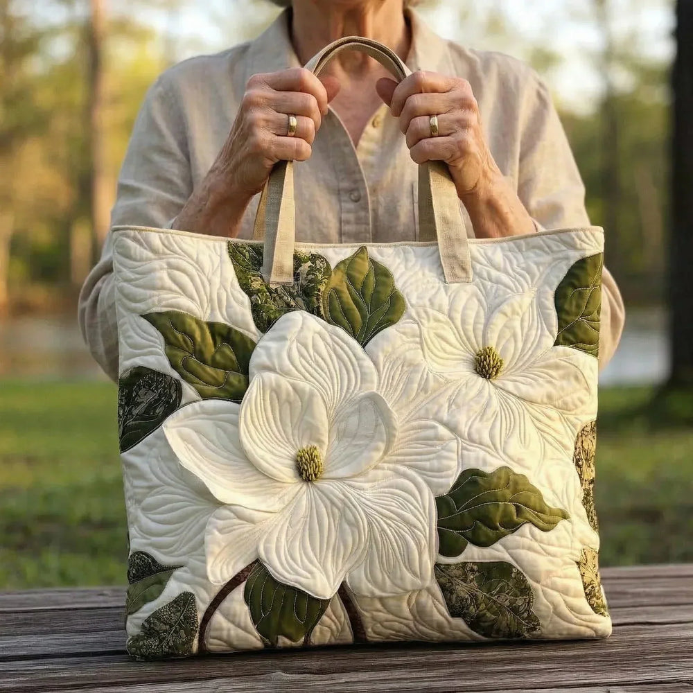 Shopper met witte lelies, gewatteerd - foto 2