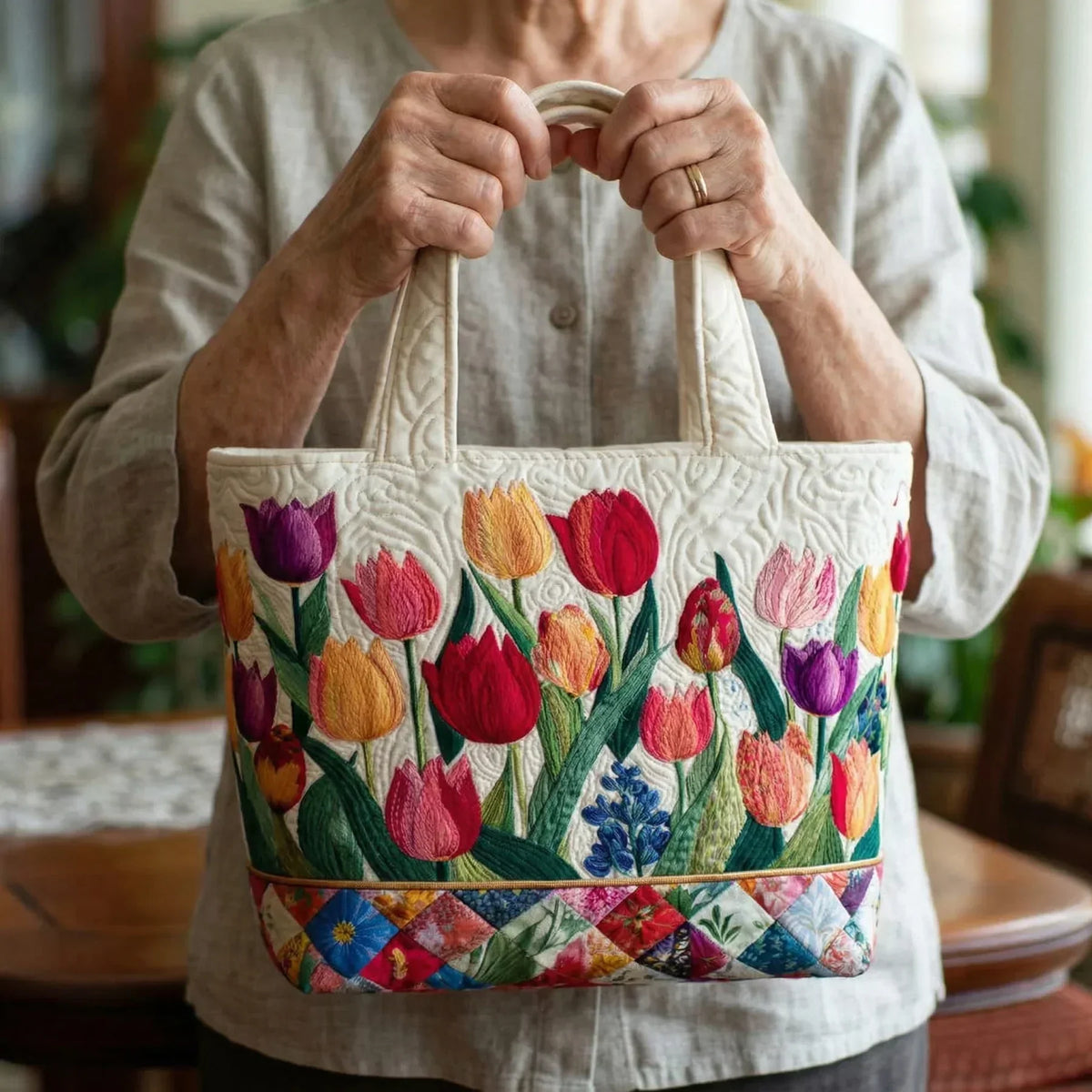 Shopper met tulpen, gewatteerd - foto 2