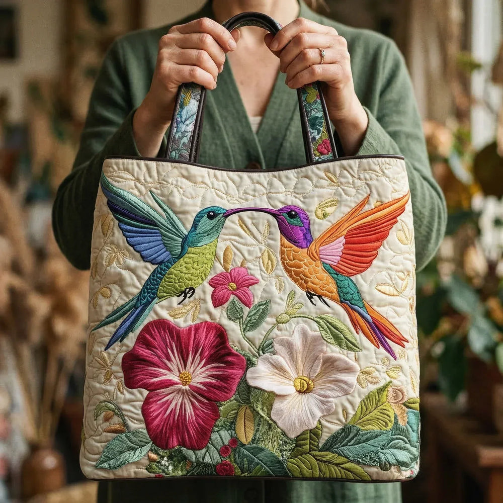 Shopper kolibrie met witte bloemen - foto 2