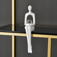 Zittend beeldje abstract figuur - foto 9