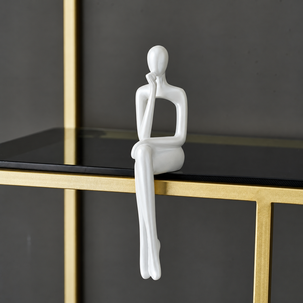 Zittend beeldje abstract figuur - foto 10