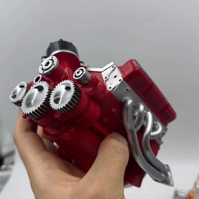Bouwpakket V8 benzinemotor miniatuur, metalen modelmotor - foto 5