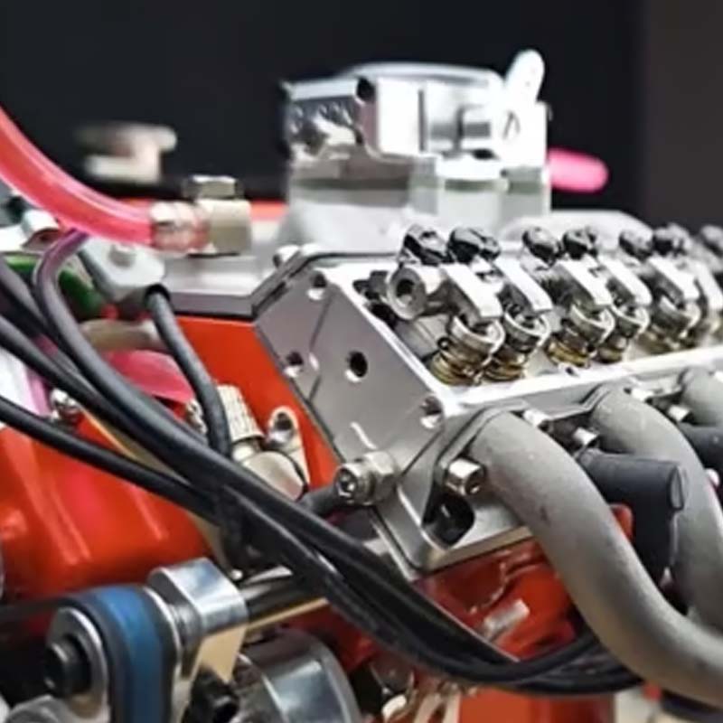 Bouwpakket V8 benzinemotor miniatuur, metalen modelmotor - foto 10