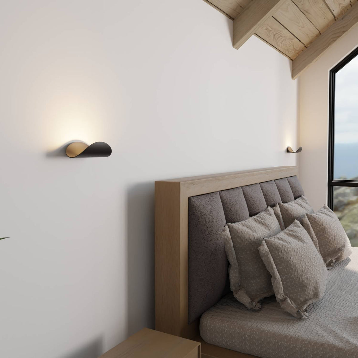 Halfronde LED wandlamp met indirect licht - foto 4