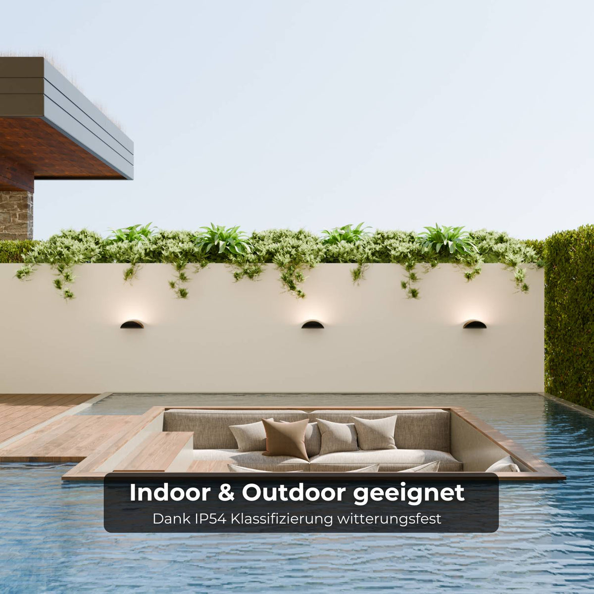 Halfronde LED wandlamp met indirect licht - foto 6