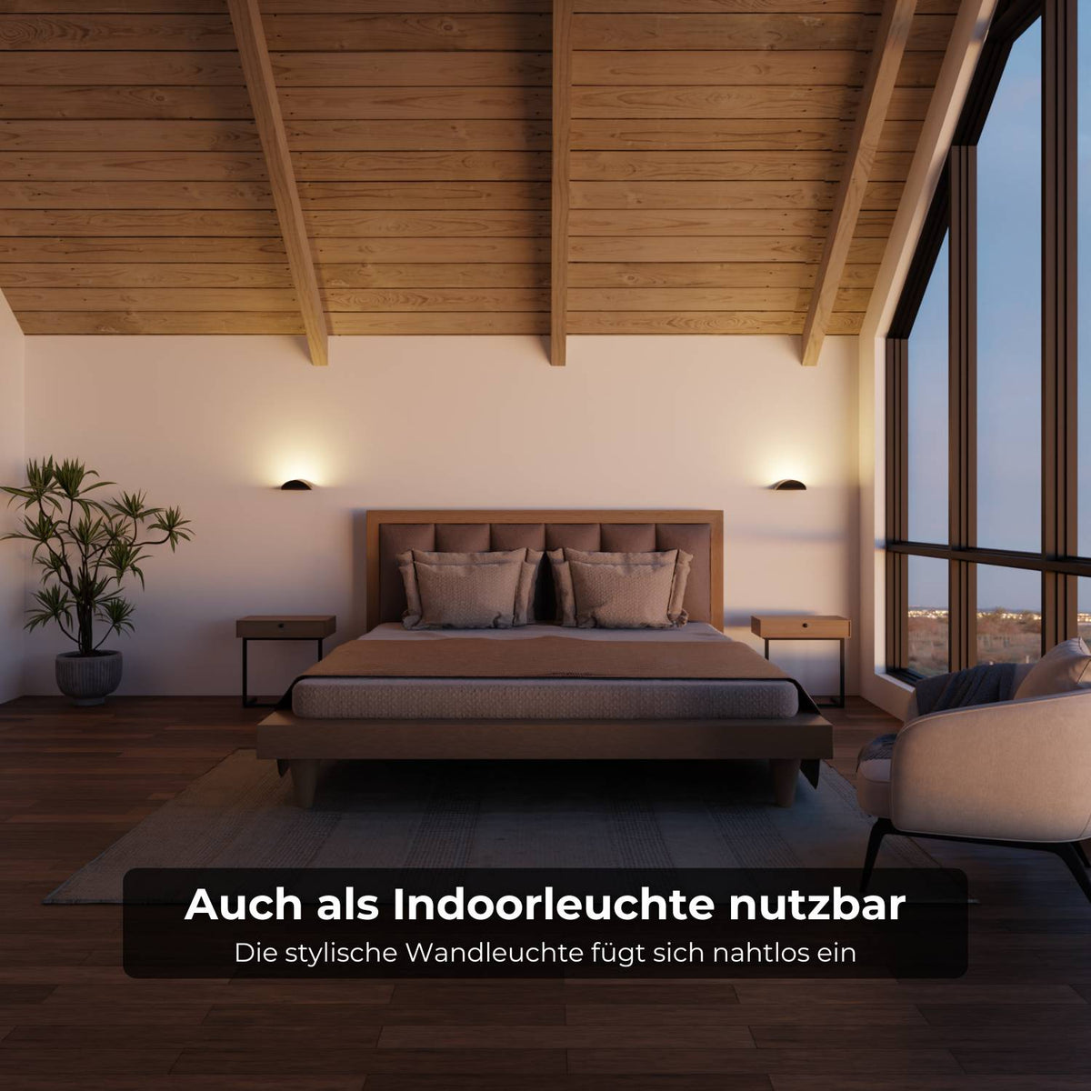 Halfronde LED wandlamp met indirect licht - foto 10