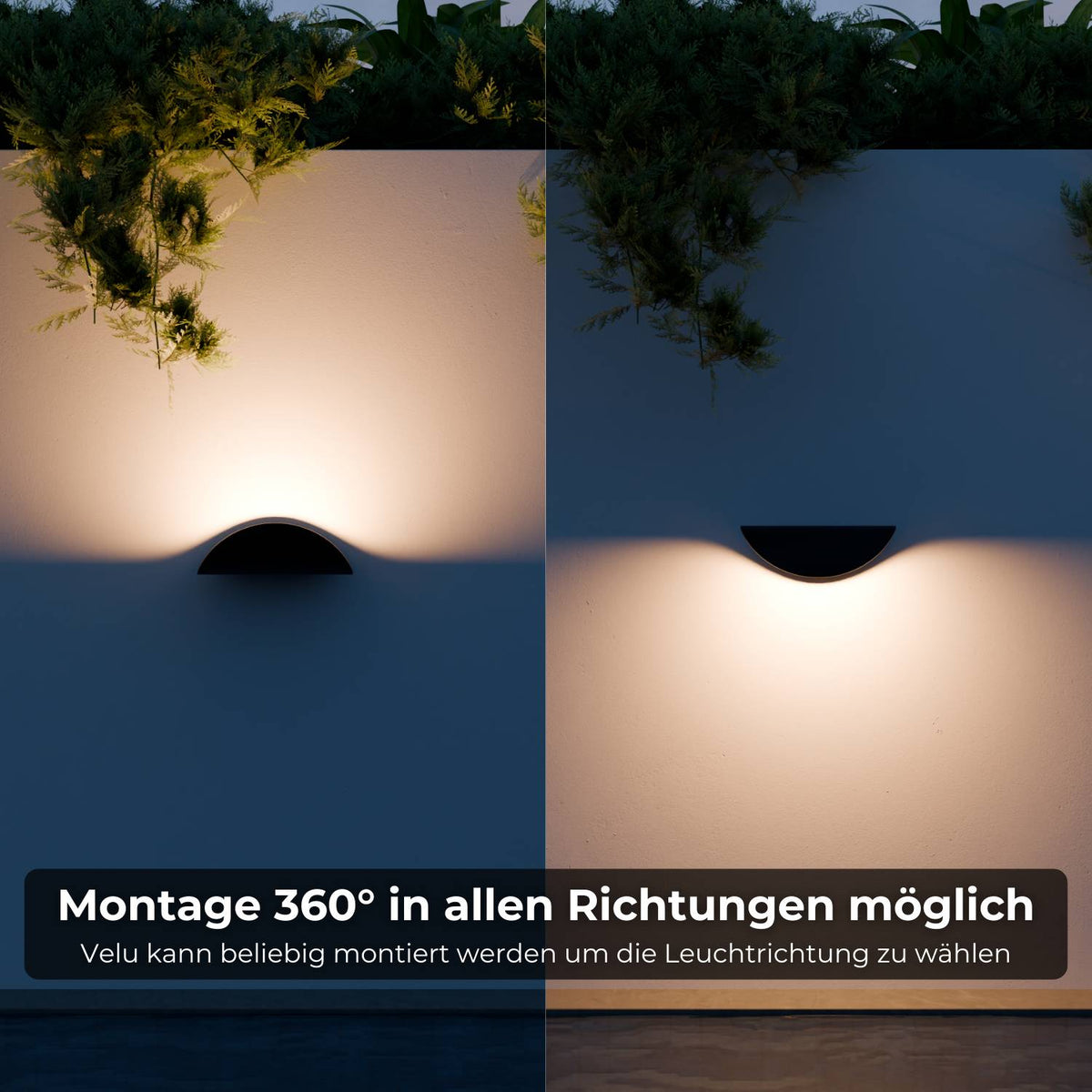 Halfronde LED wandlamp met indirect licht - foto 11