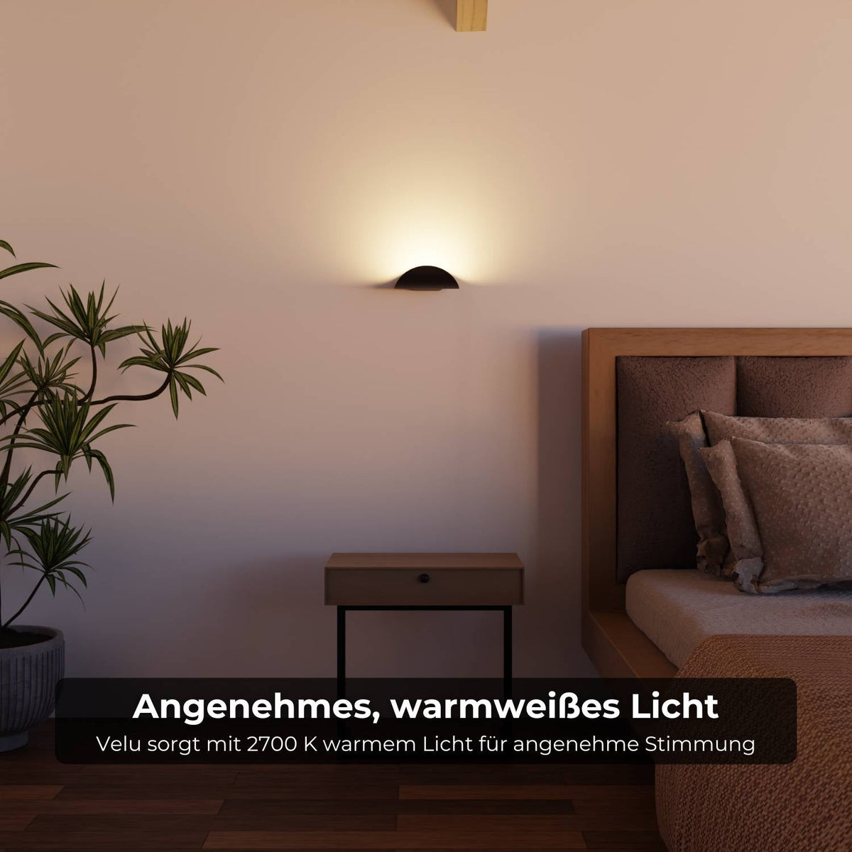 Halfronde LED wandlamp met indirect licht - foto 8